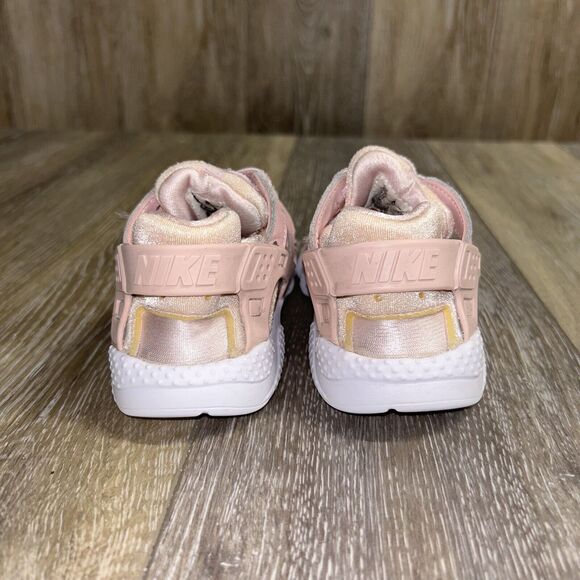 Nike Huarache Run Toddler Youth US Size 10C Prism Pink 859592-600 Sneaker Shoes - Picture 7 of 11